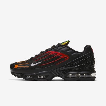 Nike Air Max Plus III - Férfi Utcai Cipő - Fekete/Narancssárga/Piros/Világos Szürke